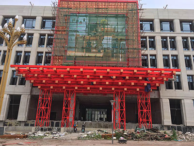 江北九鼎項目部led顯示（shì）屏安裝